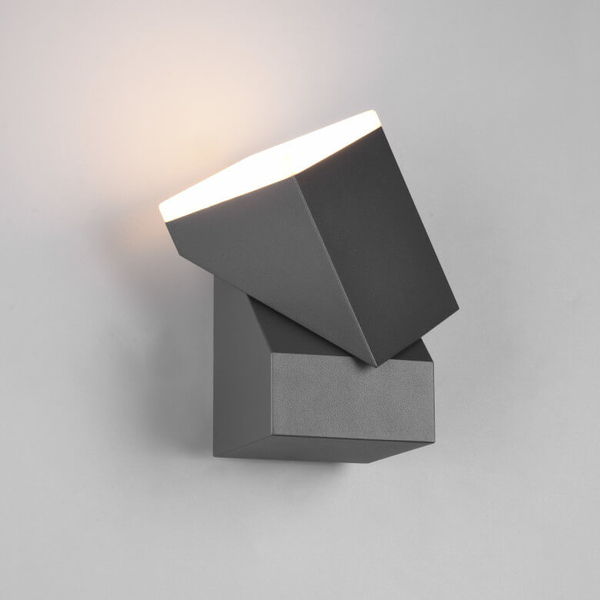 Zewnętrzna lampa ścienna HADOR DL142270660 LED 7W 3000K IP54 antracyt