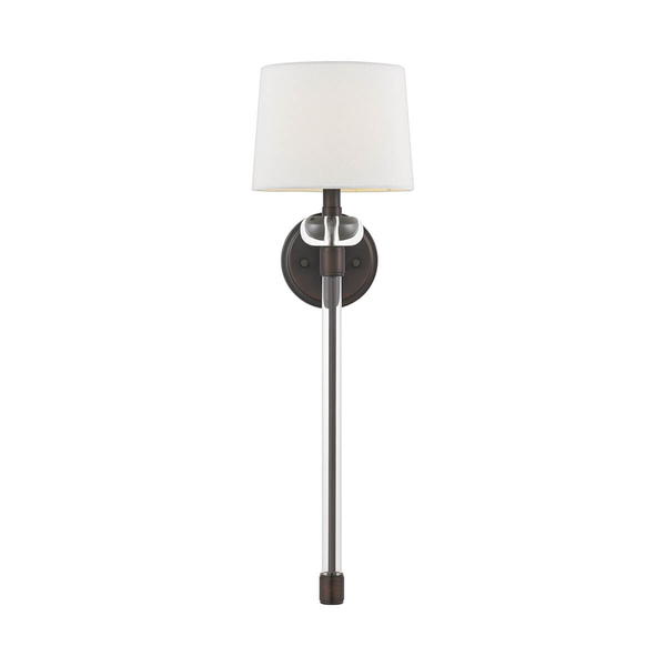 Lampa ścienna Barbour QZ-BARBOUR1-HO Quoizel abażur brązowy kremowy
