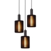 Potrójna lampa zwisowa Lambres 45410/13/30 Lucide metalowa czarna