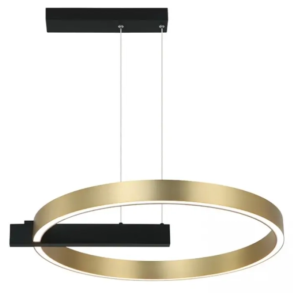 Regulowany ringowy żyrandol 22011 LED 41W 3000K pierścień czarny złoty