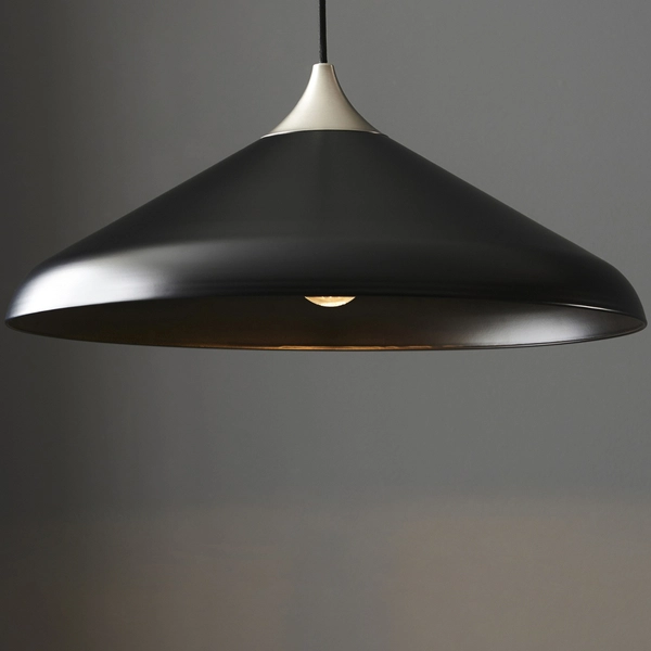 Okrągła lampa wisząca L&-196560 Light& do kuchni czarna nikiel