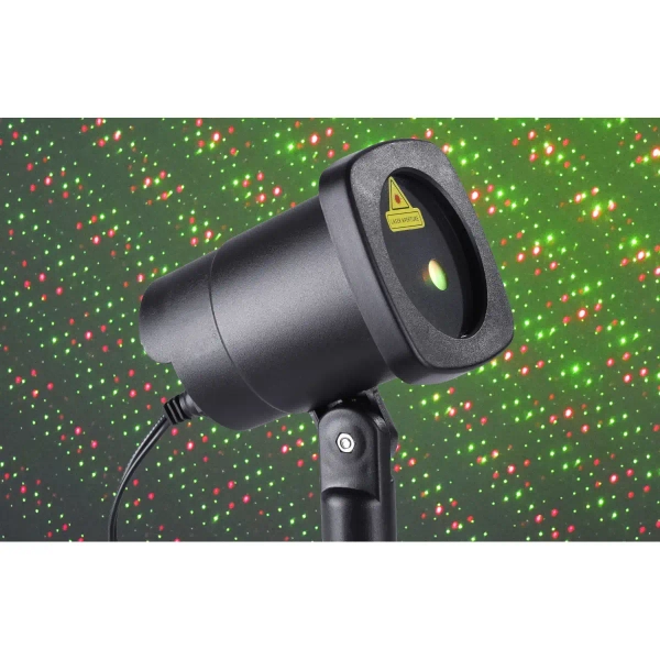Ogrodowy reflektor LASER czarny LED 6W IP44 wbijany do ogrodu energooszczędny 19940-18