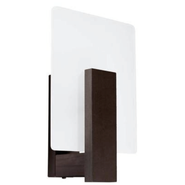 Naścienna lampa salonowa Lappo SL.1096 Sollux biała drewno wenge