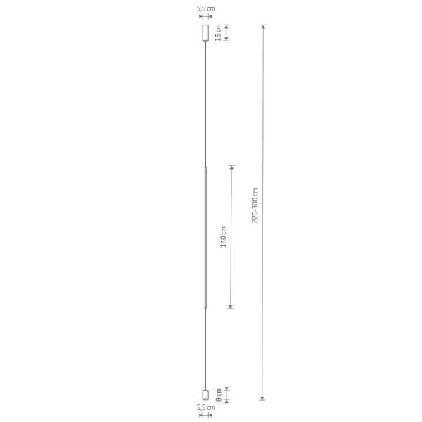 Lampa sufitowo-podłogowa do salonu VERTIC 11606 LED 19W 3000K biały