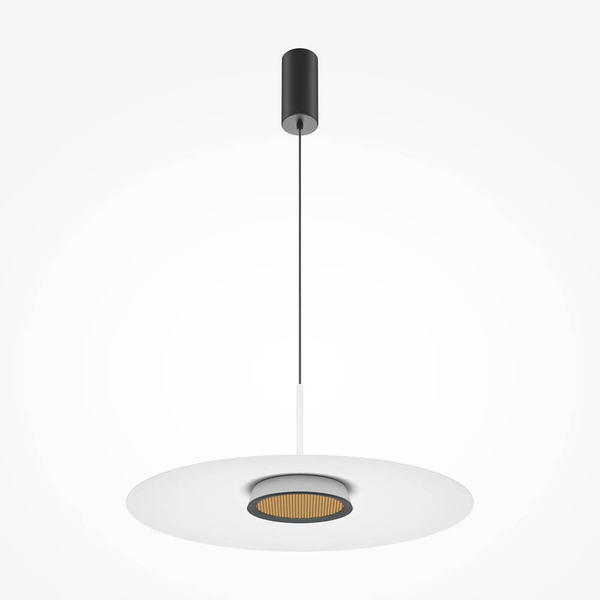Okrągła lampa zwieszana El MOD041PL-L15W3K1 LED 12W 3000K biały czarny