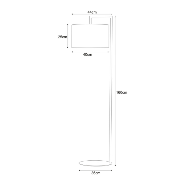 Lampa podłogowa Simone K-4323 minimalistyczna czarna