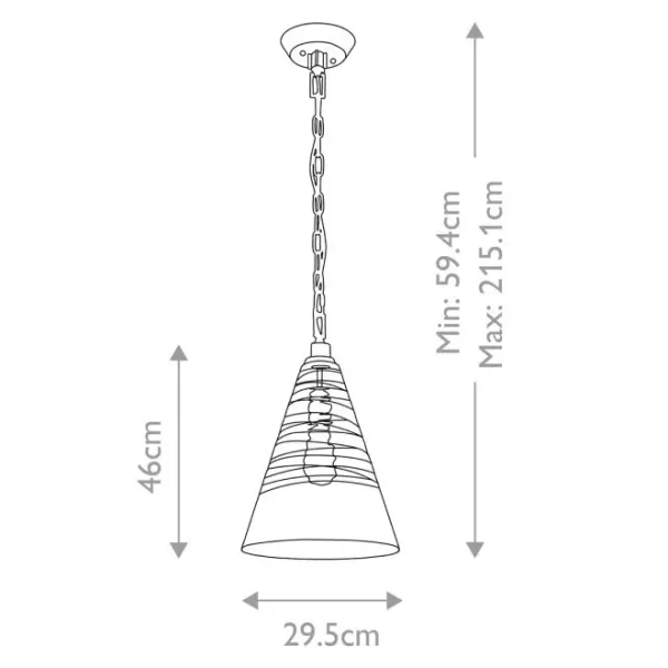 Wisząca lampa do kuchni Elmore QN-ELMORE-P-BBS stożek szklany mosiądz