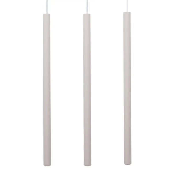 Wisząca lampa potrójna Sopel 3 41452 do salonu tubki szare beżowe
