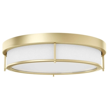 Złota lampa natynkowa Romi plafon do gabinetu z materiału