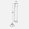 Ogrodowy słupek stojący GEMINI 7104001118 Lutec LED 9,5W 4000K IP54 szary