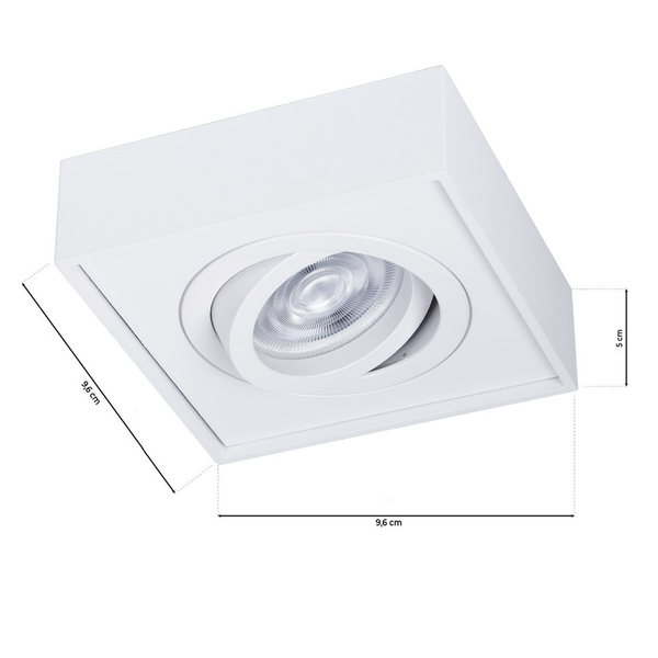 Metalowa LAMPA wpuszczana NUSA ML0039 oczko do zabudowy białe