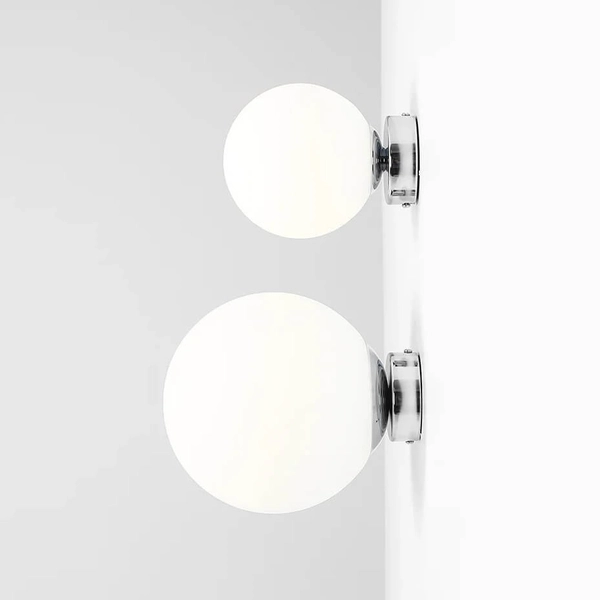 Kulisty kinkiet szklany Ball 1076C4_S Aldex lampa do pokoju biała chrom