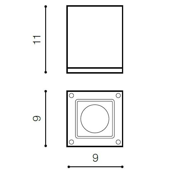 Zewnętrzna lampa sufitowa TONIO AZ0870 Azzardo IP54 metalowa biała