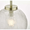 Kulista wisząca lampa Avari AVA0141 szklana kula mosiądz szary