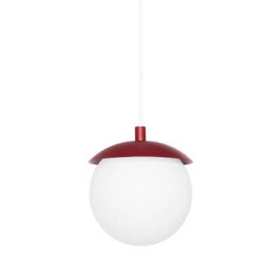Lampa wisząca nad wyspę Kuul KLF141PS0 kulista IP44 bordowa biała