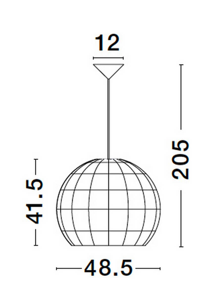 Kulista lampa wisząca REYNOSA LE42946 z rattanu beżowa czarna