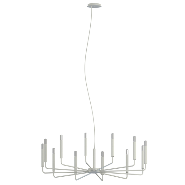 Metalowa lampa wisząca Orto 11465 nad stół świecznikowa jedwabisty szary