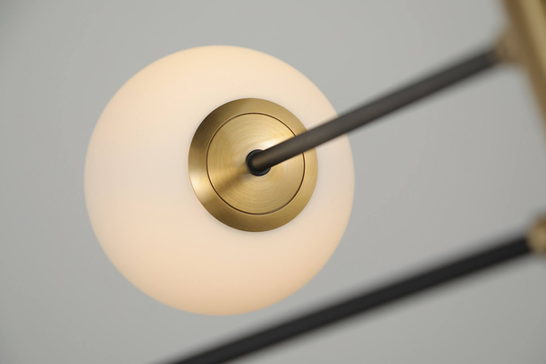 Molekularna lampa wisząca Oviedo nad łóżko złota biała