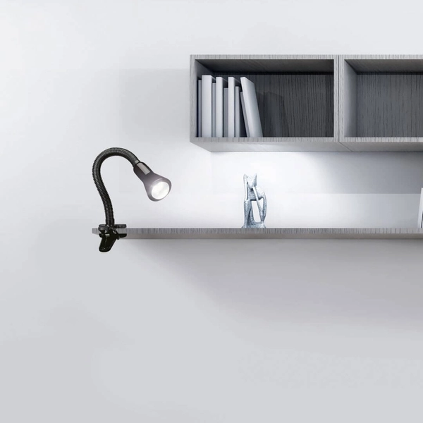 Lampa do czytania regulowana FLEXO 5028010-02 na klips czarny