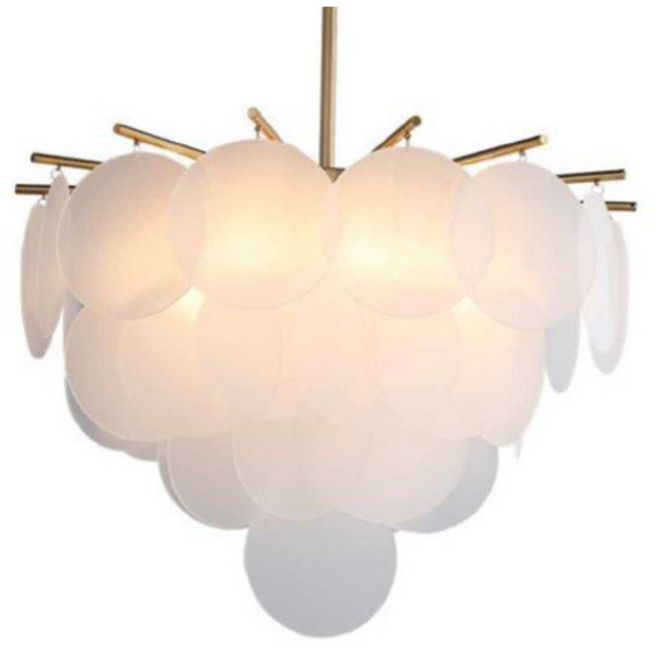 Dekoracyjna lampa wisząca Fiore D8584P-R600 white Step do sypialni złota