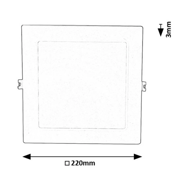 Lampa sufitowa kwadrat SHAUN2 71239 LED 18W 4000K wpuszczana biały