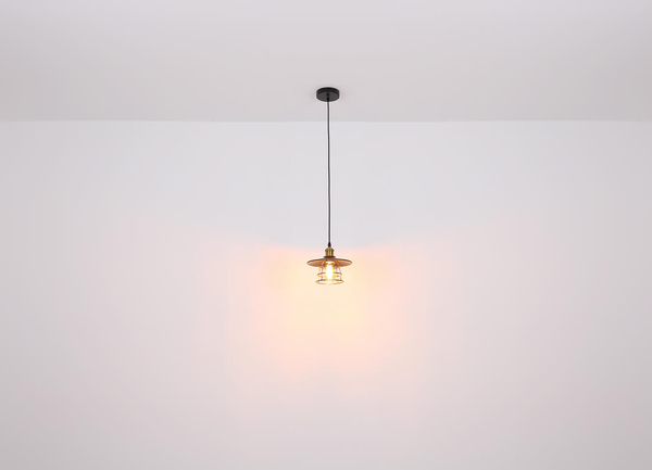Wisząca lampa Viejo 15086BH 1 industrialna czarna miedziana