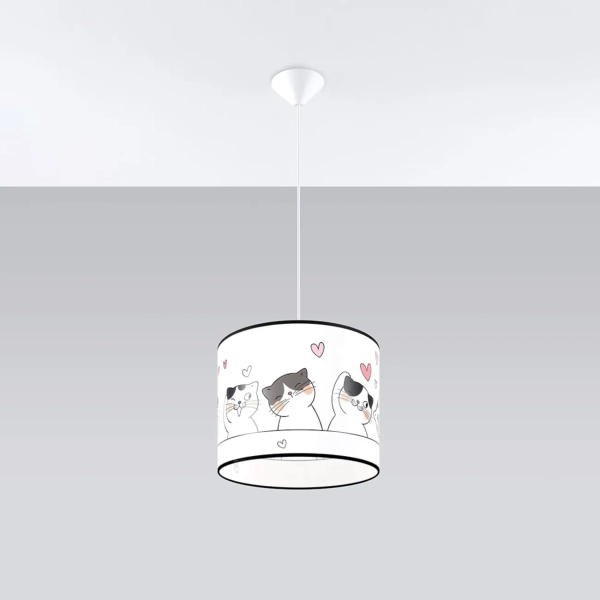Wielokolorowa lampa wisząca CAT SL.1418 owalna 1xE27 nad wyspę