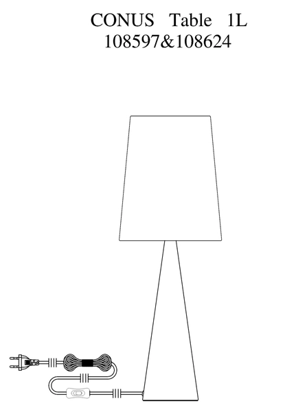 Lampa stołowa Conus 108597 Markslojd nowoczesna abażur biały czarny outlet