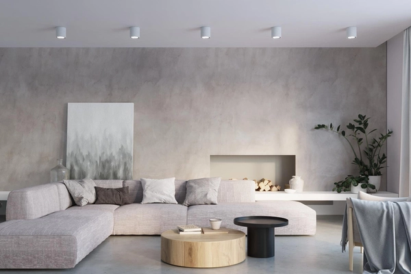 Downlight LAMPA sufitowa SL.0645 betonowa OPRAWA spot tuba szara