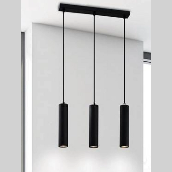 Wisząca lampa tuby Tubo 33-79091 Candellux nad wyspę czarna