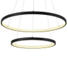 LAMPA wisząca SLP6578 MDECO okrągła OPRAWA zwis LED 63W rings pierścienie z pilotem czarne