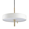 Lampa wisząca okrągła Artdeco ST-MP8872 WHITE Step z włącznikiem biała złota