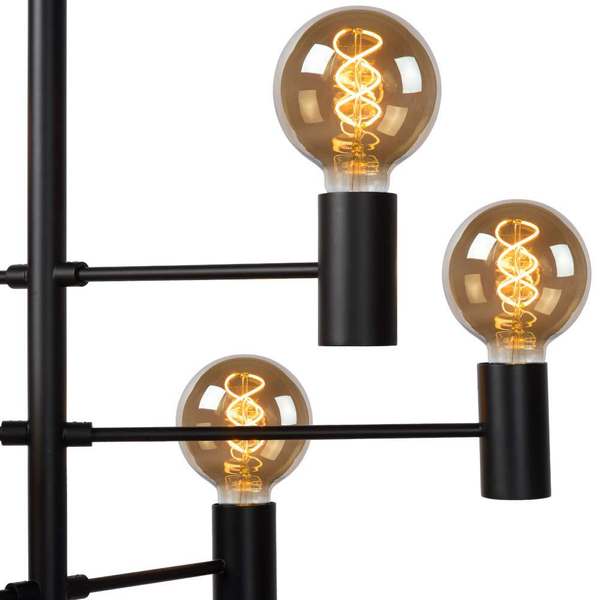 Loftowa LAMPA wisząca LEANNE  21421/06/30 Lucide metalowa OPRAWA zwis czarny