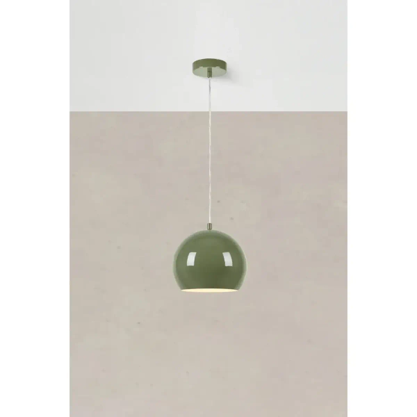 Lakierowana lampa zwisająca Pop 108991 kula do kuchni zielony