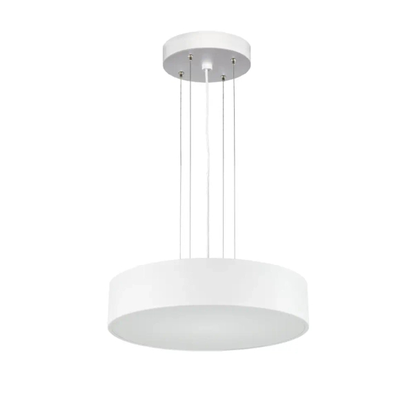 Nowoczesna wisząca lampa do kuchni Kengo 5233 okrągła biała