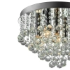 Sufitowa lampa glamour Alex do salonu kryształki chrom