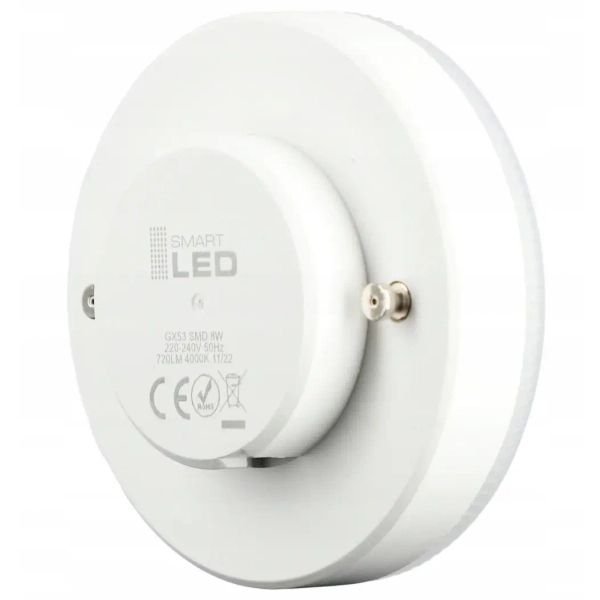 Ledowa żarówka GX53 okrągła CGGX53-8W-NW LED 8W 720LM 4000K biała