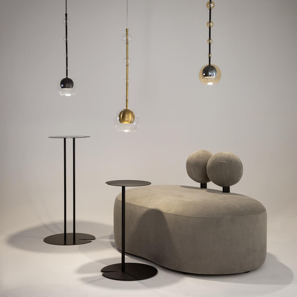 Lampa wisząca Ros MOD227PL-01B Maytoni bubbles czarna przezroczysta