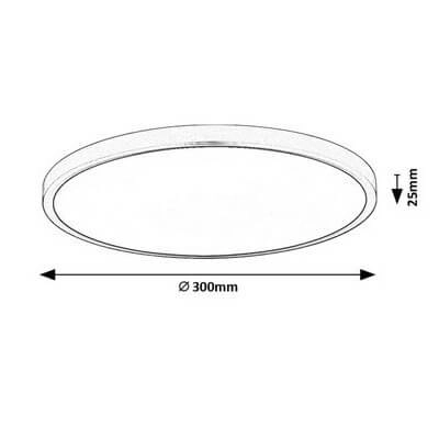 Okrągły plafon do kuchni PAULOS 71072 LED 24W 4000K czarny