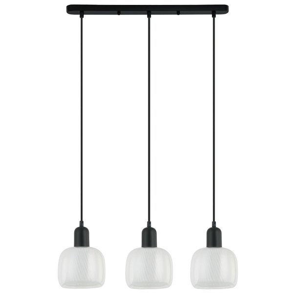 Loftowa LAMPA wisząca LAMEZIA PND-67594-3-BK+CL Italux skandynawski zwis do jadalni czarny