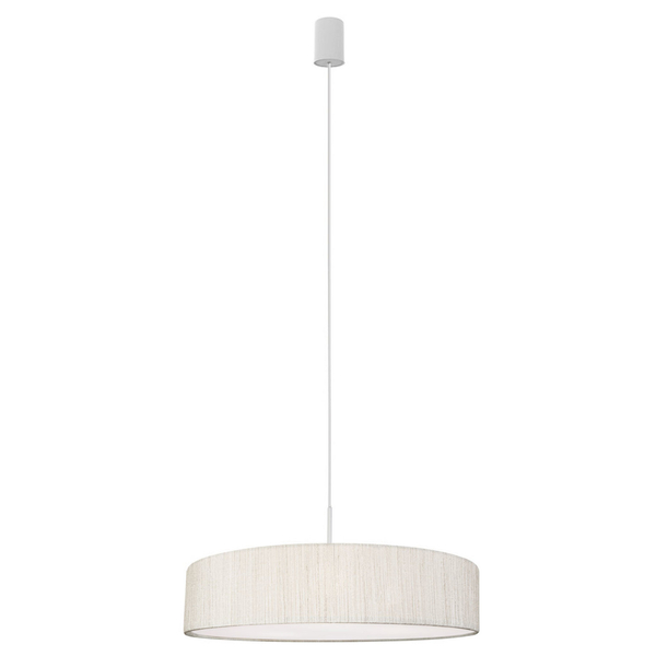 Biała lampa wisząca Turda 8945 abażurowy zwis pokojowy nowoczesny