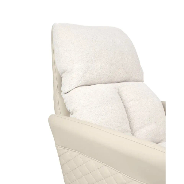 Fotel obrotowy RELAX beżowy KH1501100184 tapicerowany z podnóżkiem
