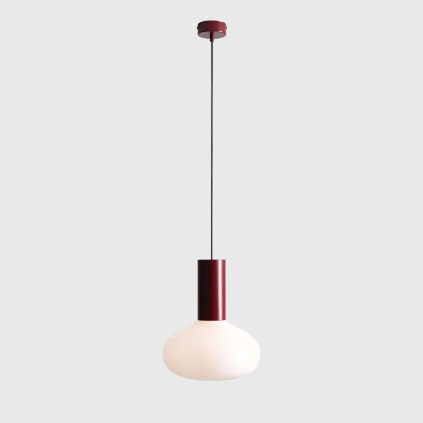 Owalna lampa zwisająca Flo Ruby M 7000G27_M czerwona