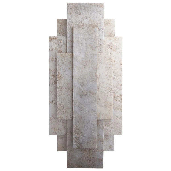 Designerski kinkiet prostokątny L&-190451 Light& antyczne srebrno