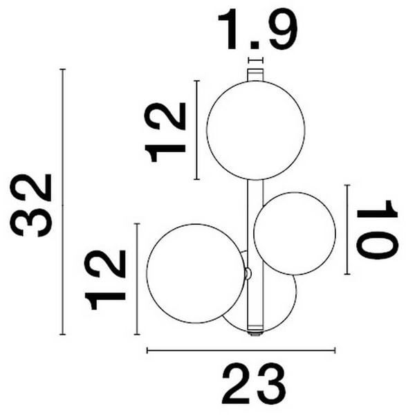 Loftowa lampa ścienna Parla LE43389 czarna szara