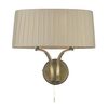 Plisowany kinkiet Cristin CRI0929 Dar Lighting metalowy mosiądz beżowy