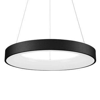 Okrągła lampa wisząca Giulia LED 50W pierścień czarny