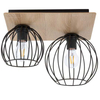 2-punktowa lampa sufitowa Cyber 32358 klatki czarne do salonu