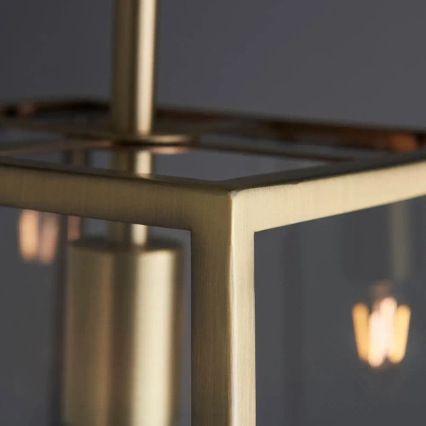 Łańcuchowa lampa wisząca Hurst 95835 szklana mosiądz przezroczysty
