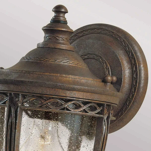 Ogrodowa LAMPA ścienna English FE-EB2-S-BRB Elstead FEISS elewacyjna OPRAWA zewnętrzna klasyczna outdoor IP44 brąz przezroczysta